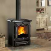 Kuchnia na drewno La Nordica Cucinotta Nero z płytą do gotowania