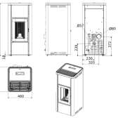 Piecyk grzewczy na pellet z nadmuchem MCZ Mida 8kW