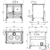 Kuchnia na drewno La Nordica Gardenia 5.0 Steel 9,5 kW