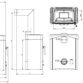 Piec z płytą do gotowania Austroflamm Pallas 8,5kW obudowa stalowa