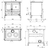 Kuchnia na drewno La Nordica Gardenia 5.0 Petra 9,5 kW