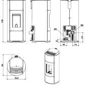 Piec na pellet MCZ Halo 8 kW, wifi, sterowanie aplikacją Maestro+