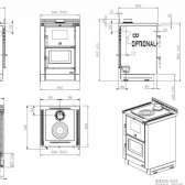 Kuchnia na drewno La Nordica Vicenza Evo Inox