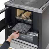 Kuchnia na drewno do zabudowy w ciągu mebli Cadel Kook 60 4.0