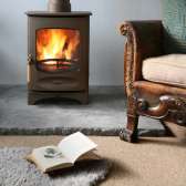 Stylowy, wolnostojący piec na drewno C-Six firmy Charnwood