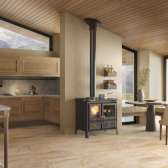 Kuchnia na drewno La Nordica Gardenia 5.0 Steel 9,5 kW