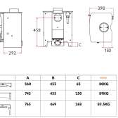 Piec kominkowy Charnwood Bembridge o mocy 5kW