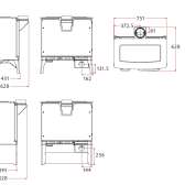 Charnwood Haven 6,6kW kuchnia na drewno z piekarnikiem