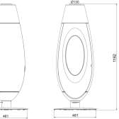 Piec wolno stojący INVICTA OVATIO antracyt ref. 6149-04