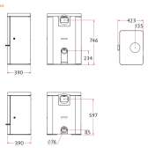 Inteligentny piec kominkowy Charnwood Skye E700 D o mocy: 7kW