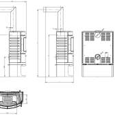 Piec kominkowy Austroflamm Cody 8kW, obudowa stalowa